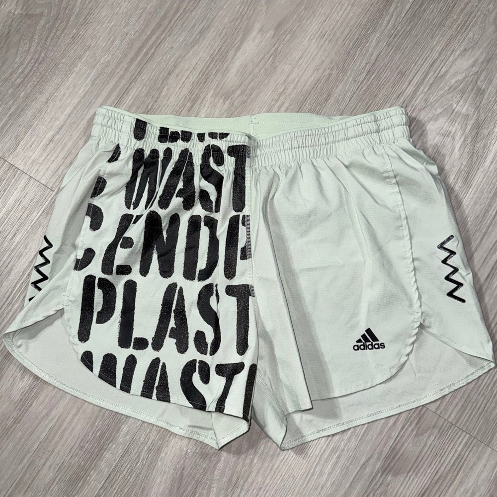 Adidas Parley Ocean Plastic Running Shorts Mint Green End Plastic Waste Womens S